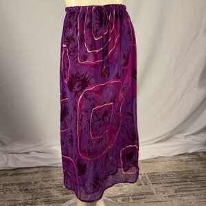 NWT Vintage 90’s Sacred Threads Sheer Boho Reversible Skirt Size M/L